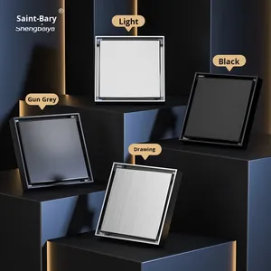 Desagüe de Piso Oculto de Lujo Ligero Personalizado de Acero Inoxidable 304 Cepillado Antiolor DN50 para Baño, Inodoro y Cocina al por Mayor - Product Image 1