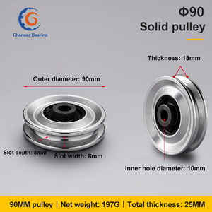 Od90mm rắn phổ nhôm hợp kim không thấm nước mang ròng rọc bánh xe Cáp máy phòng tập thể dục thiết bị phụ kiện phụ kiện - Product Image 4