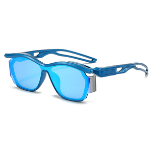 New Coming Fashion One Piece Sporting Unisex Sunglasses with <b>Copper</b> <b>Frame</b> TAC Lenses Custom Logo UV400 Protection - Product Image 3