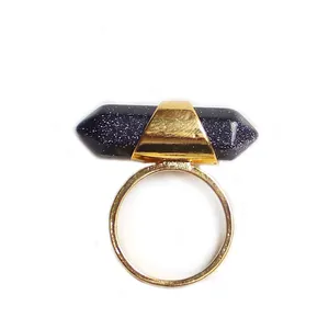 טבעת זהב מנדרינה אישית קוורץ זהב טבעת זהב עלה אבן חן עם גבישי המחיר הנמוך ביותר