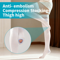 Bas de contention T.E.D 15-20 mmHg anti-embolie, en nylon tricoté thermique, hauteur cuisse, pour hôpital et post-chirurgie