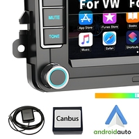 Reproductor Multimedia para Auto Android 13 de 7 Pulgadas, Pantalla Táctil 2DIN, Radio FM para Tablero de VW