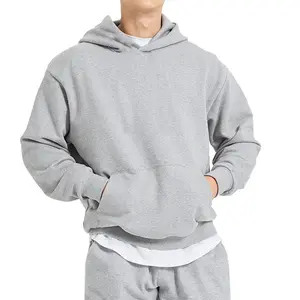 OEM Plus Size Hoodie País Tendência High Street Gota Ombro Manga Longa Cor Sólida Casual Oversize Em Branco Hoodies