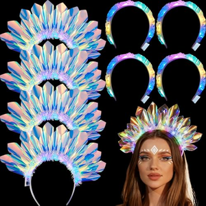 Serre-tête Lumineux LED Pas Cher, Couronne Lumineuse, Accessoire Cheveux pour Soirées, Festivals, Raves, pour Femmes et Filles - Product Image 1