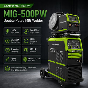 Soudeuse MIG industrielle à double impulsion 500A, 380V, machine à souder à l'arc à inverter avec alimentation externe en fil pour aluminium et acier inoxydable - Product Image 3