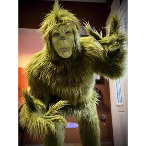 Tenue de <span class=keywords><strong>cosplay</strong></span> <span class=keywords><strong>Grinch</strong></span> monstre aux cheveux verts pour Halloween 2026 - Ensemble pantalon en fourrure pour jeu de rôle - Product Image 2