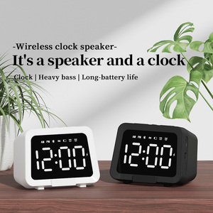 Reloj Despertador Digital LED con Altavoz, Luz Nocturna RGB, Pantalla Grande, <span class=keywords><strong>Alarma</strong></span> Doble, Diseño con Soporte para Teléfono y Bolígrafo - Product Image 4