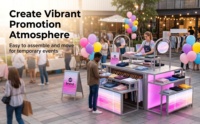 Vitrine de présentation cosmétique de luxe moderne avec logo personnalisé, éclairage LED, écologique et robuste pour les magasins de marque et les centres commerciaux