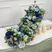 Centerpiece Meja Terlaris, Bunga Mawar Putih Buatan untuk Dekorasi Pernikahan, Rangkaian Bunga untuk Dekorasi Pernikahan