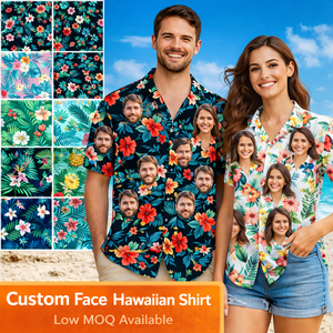 맞춤형 하와이안 셔츠 제조업체, 맞춤형 원단 지원 - Product Image 1