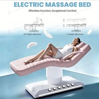 Table de massage électrique moderne à 3 moteurs, lit de spa professionnel réglable en hauteur et en angle, lit de traitement esthétique motorisé