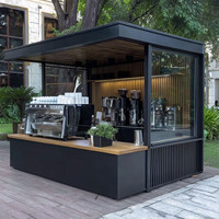 Kiosque à café mobile personnalisable en usine, décoration, mobilier de café, chaises et tables, design d'intérieur, café