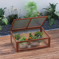 Cadre rectangulaire en bois massif sculpté, serre, boîte à plantes polyvalente pour intérieur et extérieur, terrarium