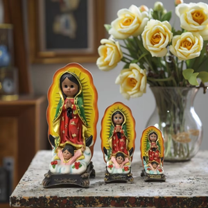 Estatuas de resina decorativas personalizadas al por mayor, esculturas de arte religioso de Lady Guadalupe, <span class=keywords><strong>Virgen</strong></span> del Bebé Mexicano - Product Image 3