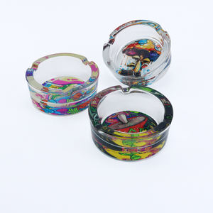 Cendrier en cristal de verre personnalisé, sans fumée, pour la maison, le bureau, l'intérieur, l'extérieur, le patio, cendriers en verre sans plomb pour cigarettes - Product Image 5