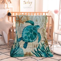 Panneau personnalisé sublimation personnaliser animaux couvertures couverture 3d numérique imprimé photo designer tortue dauphin couverture