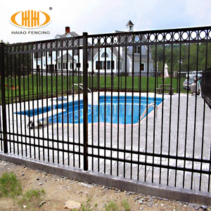 Clôture décorative en <span class=keywords><strong>fer</strong></span> de style italien de haute qualité, design anti-escalade de 4 pieds, clôture de piscine avec porte - Product Image 5