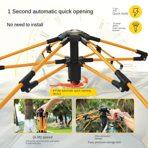 Portable pliant automatique ouverture rapide tente parc Camping ensemble complet épaissi étanche à la pluie pour la plage extérieure en gros hamacs - Product Image 2