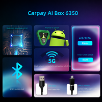 Système d'infodivertissement automobile Qualcomm SM6350 Octa-Core 5G SIM Android 15 avec adaptateur CarPlay filaire vers sans fil Bluetooth/Wi-Fi/GPS