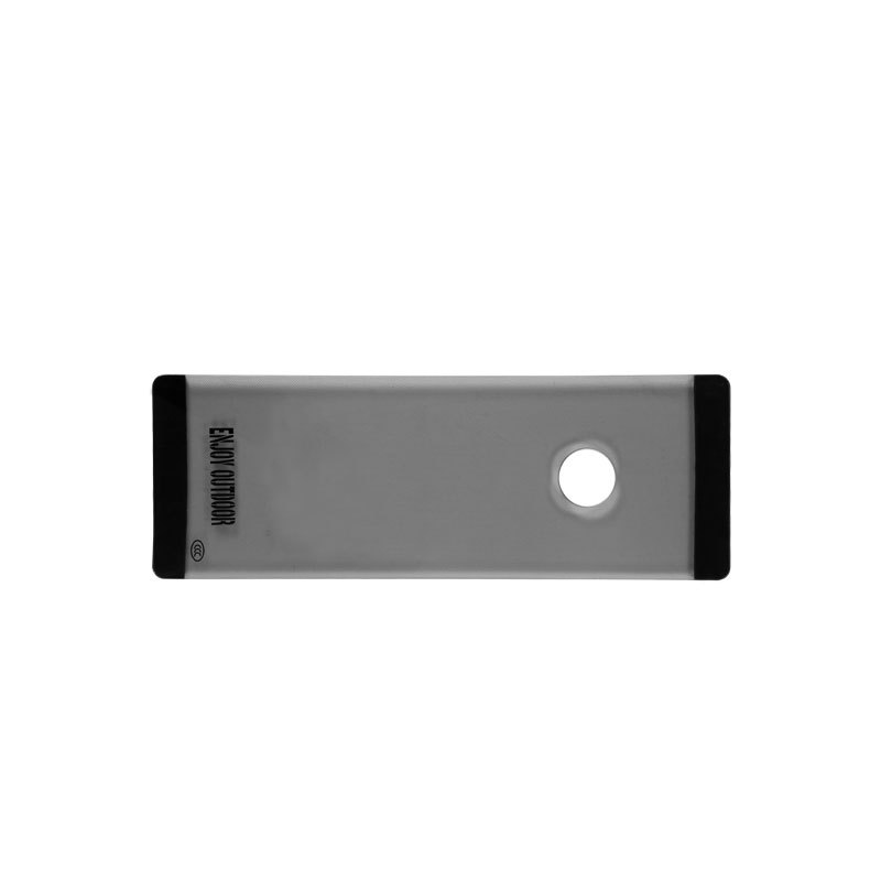 Half-unit tempered glass panel  gray with holes