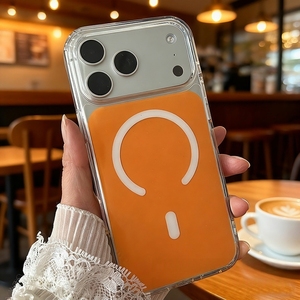 Coque de téléphone magnétique couleur originale antichoc en TPU acrylique transparent pour iPhone 17 Air 16 15 14 Pro Max - Product Image 1