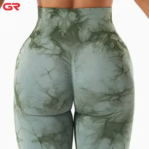 Tie Dye High Waisted Frauen Fitness Wear Athletic Workout Leggings Benutzer definiertes Logo Nahtlose Butt Lifting Yoga Leggings