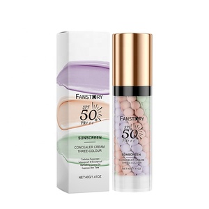 Cuidado de la Piel al por Mayor <span class=keywords><strong>con</strong></span> Aloe Vera Natural, Ácido Hialurónico, Protector Solar Tricolor FPS 50, Corrector Hidratante Resistente al Agua - Product Image 1