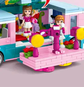 بناء الالعاب العملاقة مقابلة سيارة فتاة الأطفال بناء الالعاب العملاقة منتج جديد متوافق مع ليغو اللعب