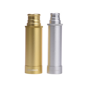 25X40 Monocular Telescope Gold Aluminum Body Outdoor Portable Civil Telescope With Lens Cover And Cleaning Cloth - Product Image 2