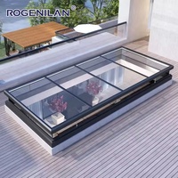 Fenêtre de toit motorisée Rogenilan en aluminium à rupture de pont thermique avec double vitrage et moustiquaire