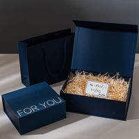 Glitter Coated 4C Rigid Paperboard Flip Gift Box Glossy/Matt Lamination UV Coating Silk Screen Personalized Logo Luxury