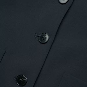 Blazer ligero y transpirable personalizable para mujer con decoración de botones Patrón sólido Tejido corto tejido con bolsillos - Product Image 5