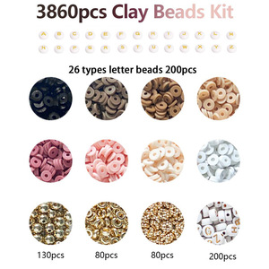Polymer <b>Clay</b> Bracelet DIY Jewelry <b>Set</b> 3860pcs With Alphabet Beads For Handmade Crafting - Product Image 2
