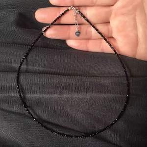 Collar de Plata 925 para Mujer con Espinela Negra y Perla, Joyería de Moda con Cuentas - Product Image 3