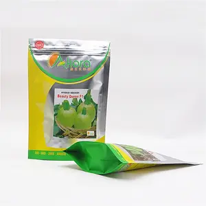 كيس بلاستيك مخصص قابل لإعادة الاستخدام من الدرجة الغذائية بسحاب للوجبات الخفيفة تغليف بذور التعبئة والتغليف