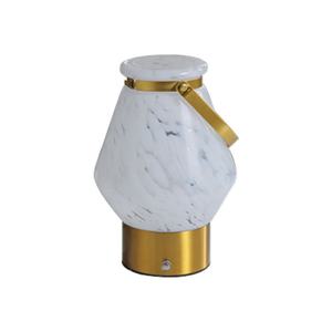 Lampe de table portable rechargeable de style nordique moderne, veilleuse de chevet créative et simple avec ambiance en verre antique - Product Image 5