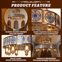 Lustre LED de style turc rétro, design islamique, décoration intérieure pour café, boutique, restaurant