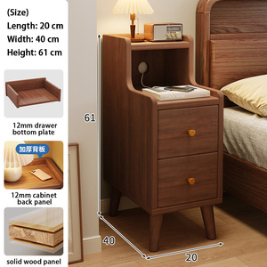 Étagère <span class=keywords><strong>de</strong></span> rangement <span class=keywords><strong>mini</strong></span> en bois massif écologique, vendue directement par l'usine, style moderne et simple, <span class=keywords><strong>table</strong></span> <span class=keywords><strong>de</strong></span> <span class=keywords><strong>chevet</strong></span> multifonctionnelle et luxueuse - Product Image 4