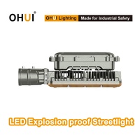 Lampadaire LED antidéflagrant 200W en aluminium moulé sous pression pour zones dangereuses C I D 1 C II D 2