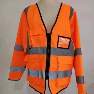 Chaleco de Seguridad de Alta Visibilidad, Manga Larga, Reflectante, Amarillo, para Trabajos de Construcción Vial - Product Image 3