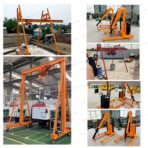 Rotación de 360 grados Pequeño Mini Material de construcción Elevador Grúa al aire libre Construir casa para transportar ladrillos al techo - Product Image 5