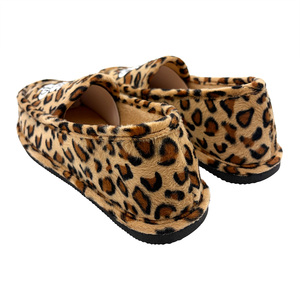 <span class=keywords><strong>Mocassins</strong></span> pour hommes avec broderie logo, semelle EVA durable collée et cimentée, pantoufles d'intérieur à enfiler motif léopard - Product Image 4