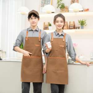 Zware Canvas Geschenken En Ambachten Op Maat Gemaakte Tuinbenodigdheden Herbruikbare Waterdichte Stof Chef-Kok Bakken Mouwloos Schort Met Zak - Product Image 5