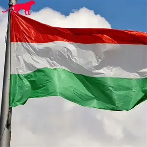 Venta al por mayor de alta calidad de la impresión Digital de Hungría nacional verde blanco rojo bandera