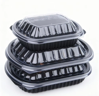 Maßgefertigte Recycelbare PP Flexible Plastik-Mikrowellengeeignete Lunchbox mit Transparentem Deckel für Sandwich, Pizza & Salat