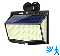 Lampe solaire d'extérieur pour cour, 176/468/140/368/138 LED, détecteur de mouvement, étanche, éclairage nocturne pour jardin et paysage