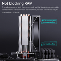 SNOWMAN 120mm rvb PC ventilateurs CPU refroidisseur LED boîtier d'ordinateur carte mère Logo personnalisé 12V tension détaillant en gros CPU dissipateur thermique