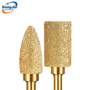 Fabricants Vente en gros Kit d'outils de meulage Tête de meulage en diamant émeri à tige en céramique brasée pour céramique verre marbre - Product Image 2