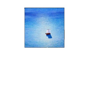 Sailboat Seascape Oil Painting Framed Metal <b>Frame</b> Modern Minimalist Living Room Sofa Background <b>Wall</b> Art Decoration - Product Image 5