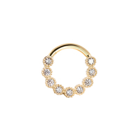 Perhiasan Emas 14K Fashion Anting Tusuk Tragus Helix Dangle Septum Cincin Hidung untuk Wanita
